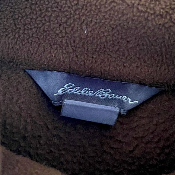 Eddie Bauer men’s size small fleece pullover 1/2 zip dark brown - Picture 5 of 5